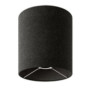 Paralume Cilindro M in tessuto con attacco E27 - Made in Italy - Lana grigio scura