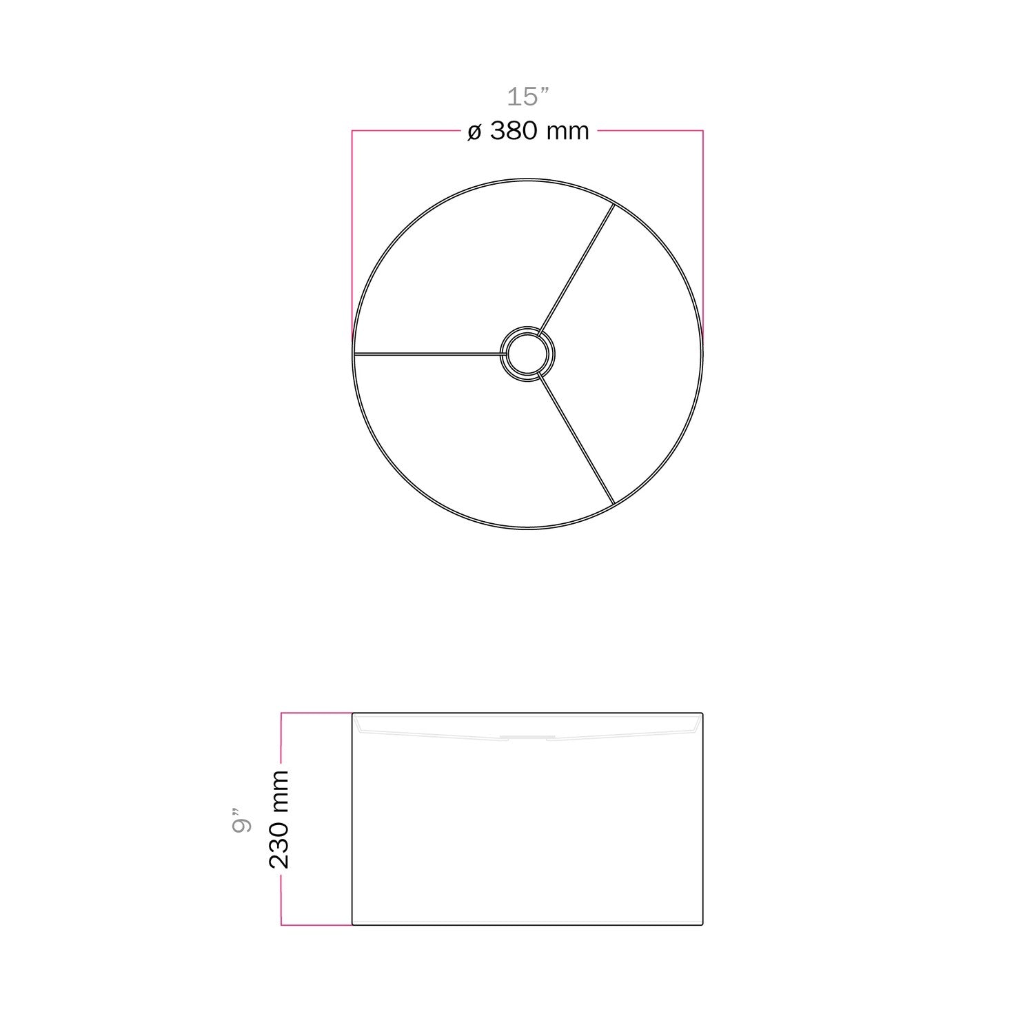 Paralume Cilindro L in tessuto con attacco E27 - Made in Italy - Teletta Azzurro Severo