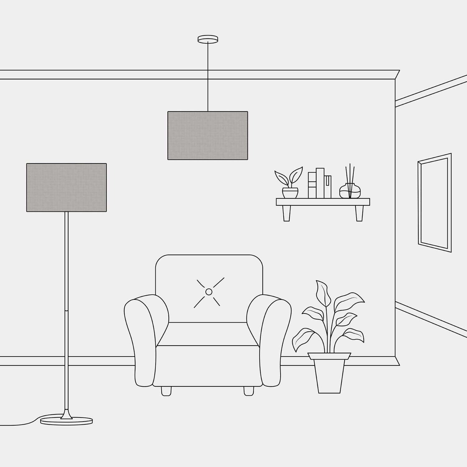 Paralume Cilindro XL in tessuto con attacco E27 - Made in Italy - Camelot Grigio