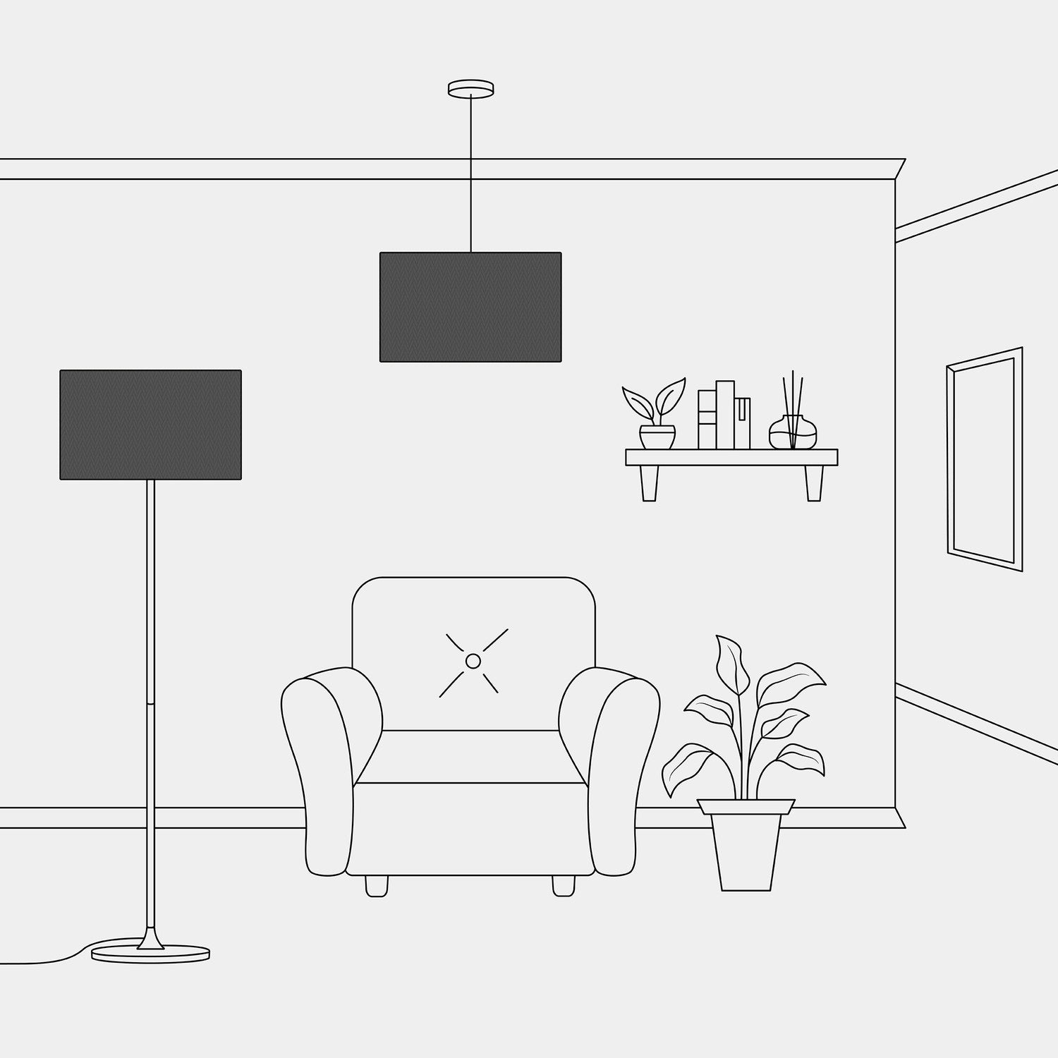 Paralume Cilindro XL in tessuto con attacco E27 - Made in Italy - Teletta Antracite