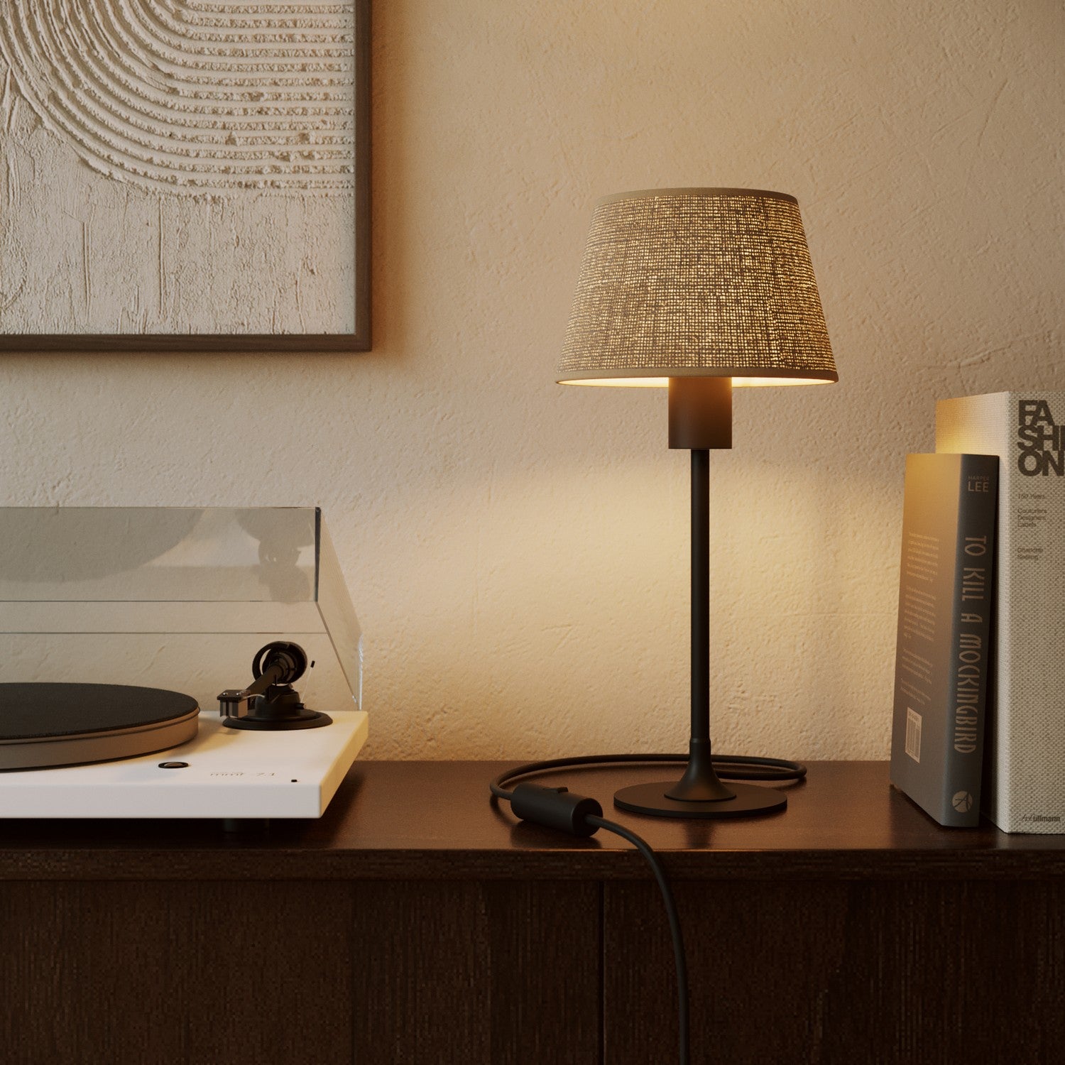 Paralume Impero con attacco E27 per lampada da tavolo o applique - Made in Italy - Juta naturale