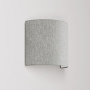 Applique Ventola con paralume in tessuto Camelot grigio chiaro - Made in Italy