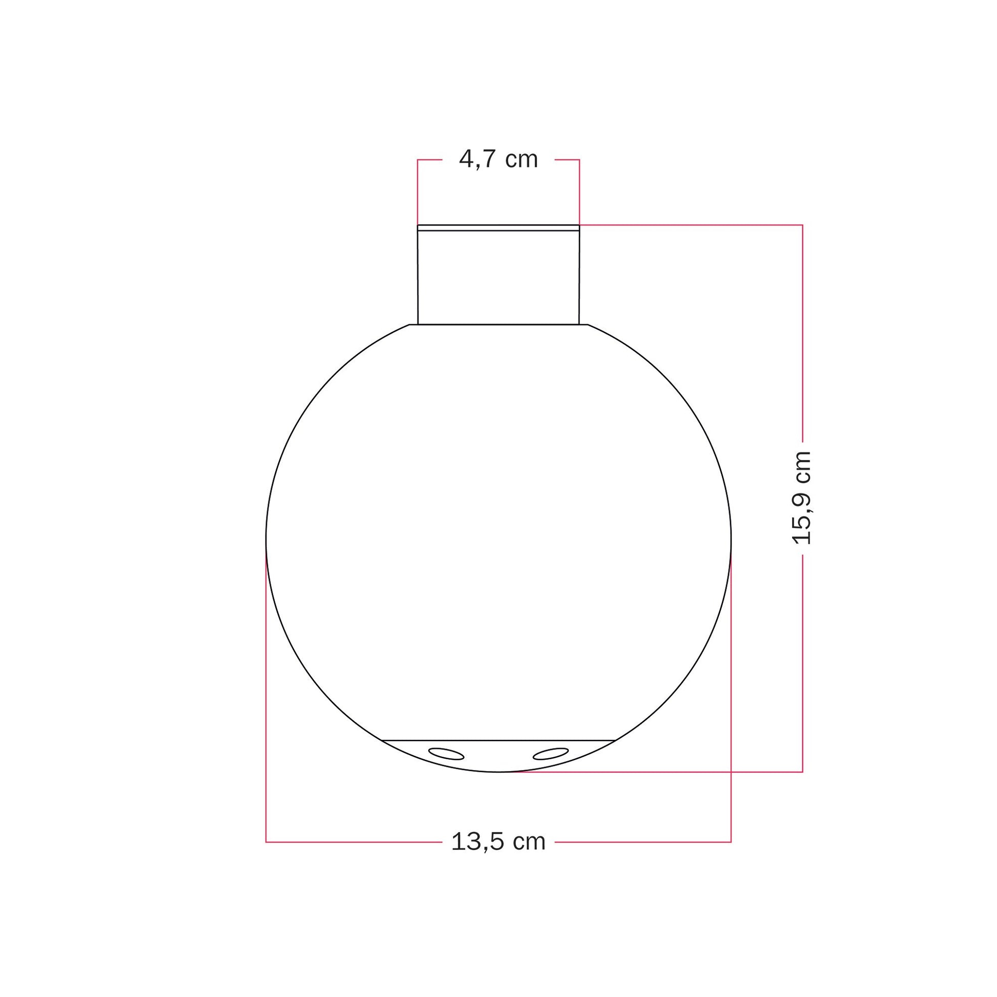 Applique da esterno IP44 Nera e paralume a sfera infrangibile Unbreak-a-Ball - IO