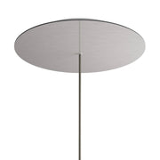 Rosone XXL Rose-One rotondo, diametro 400 mm con 1 foro e 4 fori laterali - Dibond Acciaio satinato Bianco