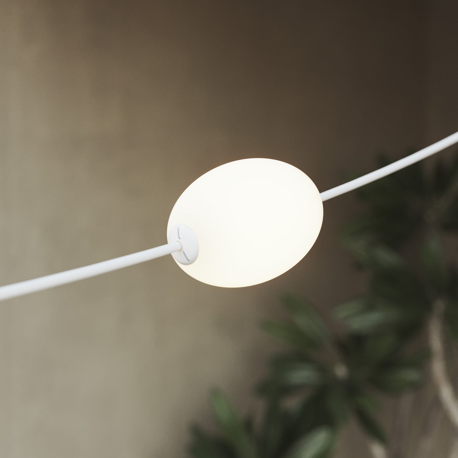 Lichtsnoer 12 lichtpunten voor buiten IP67 Zandwit - Marina12
