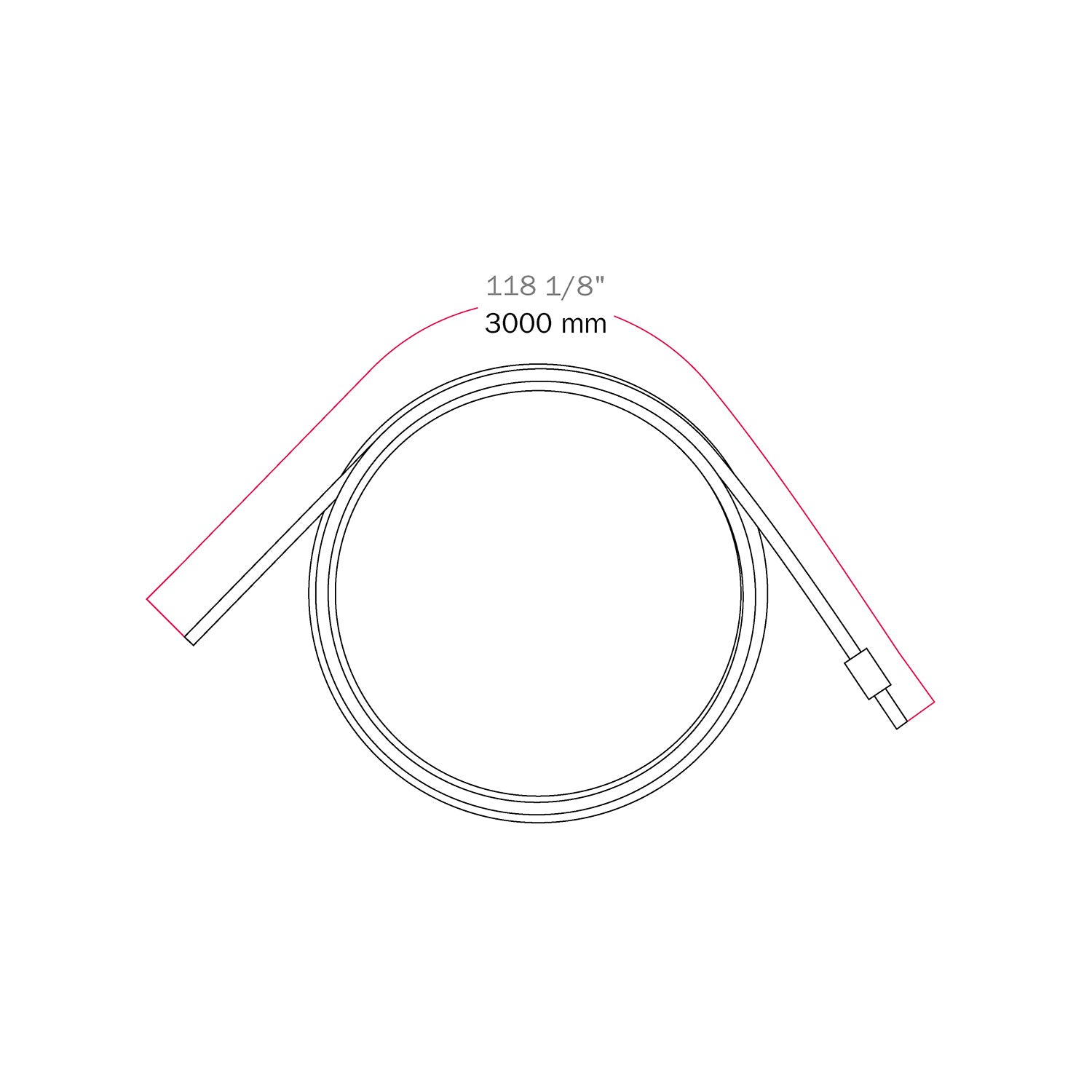 Câble tirant en acier de 3 mètres avec bille de blocage pour suspensions - Ø 1,5 mm (Charge 25 kg)