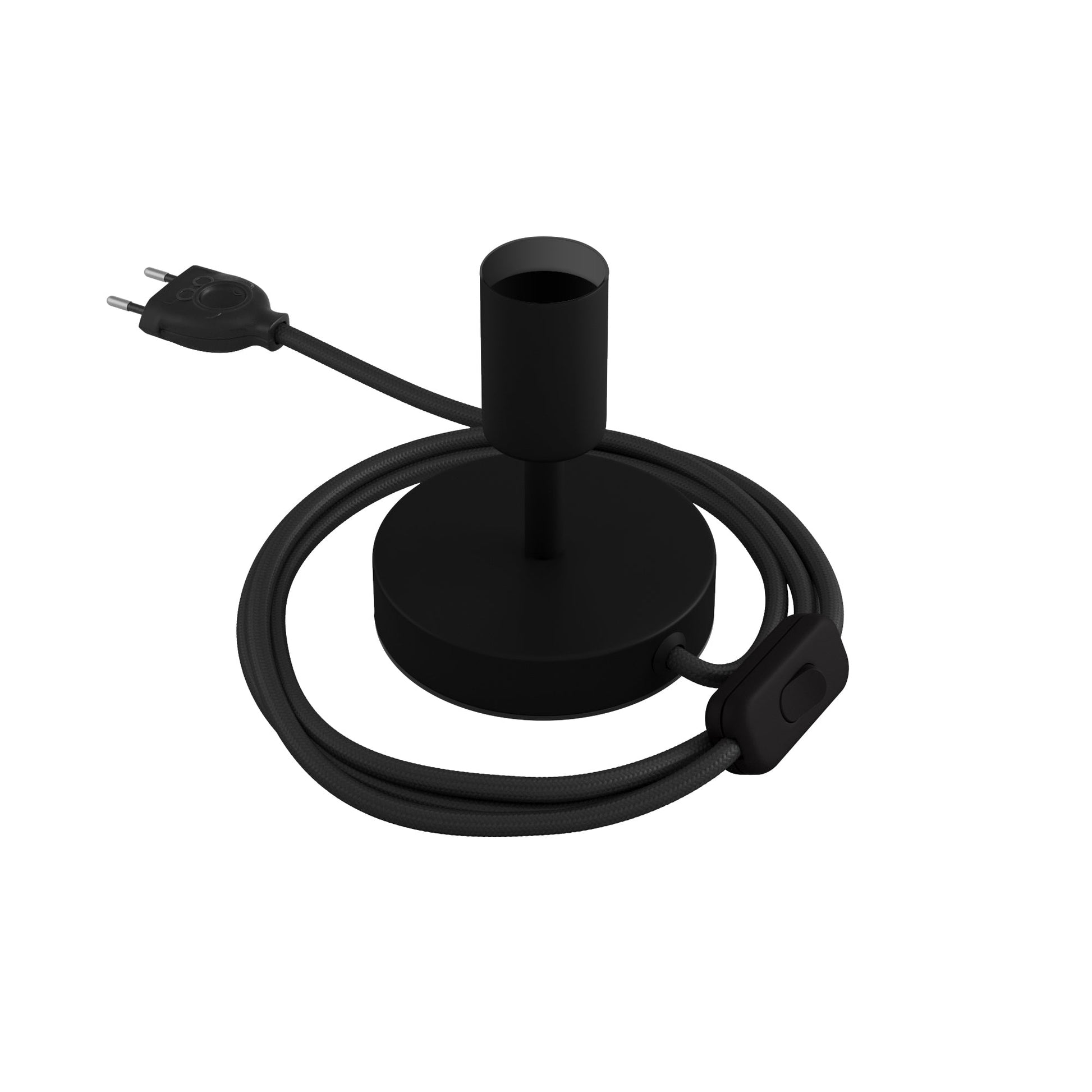 Alzaluce - Lampada da tavolo in metallo - Nero opaco 5 cm