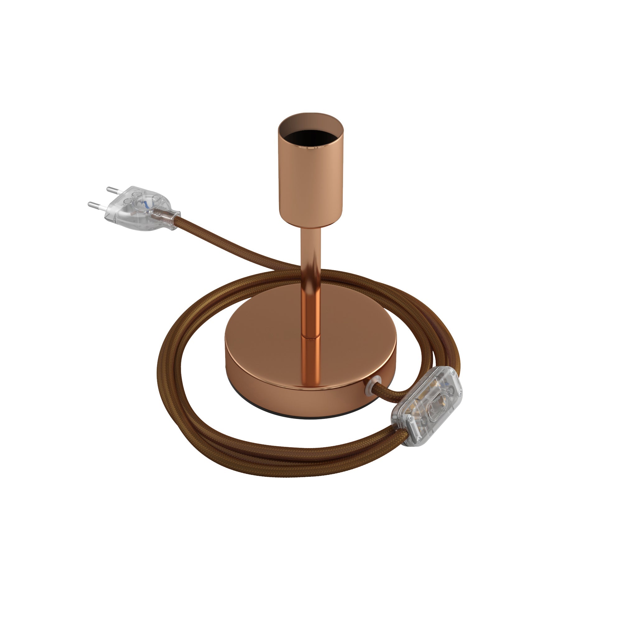 Alzaluce - Lampada da tavolo in metallo - Rame 10 cm