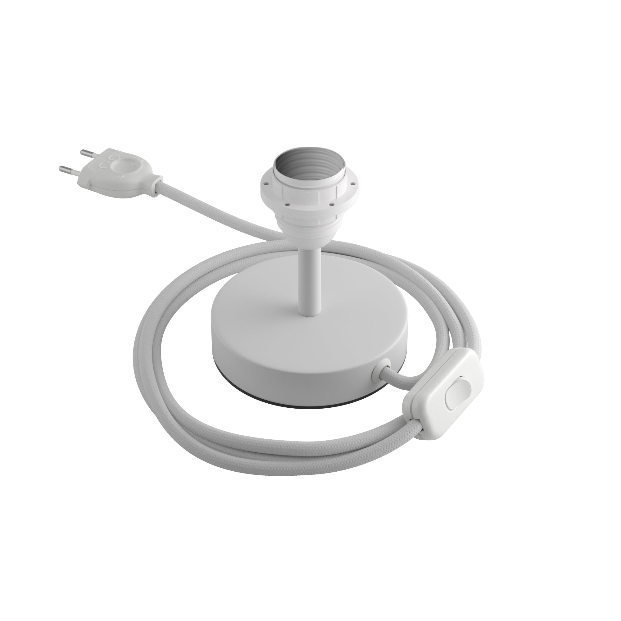 Alzaluce per paralume - Lampada da tavolo in metallo - Bianco opaco 5 cm