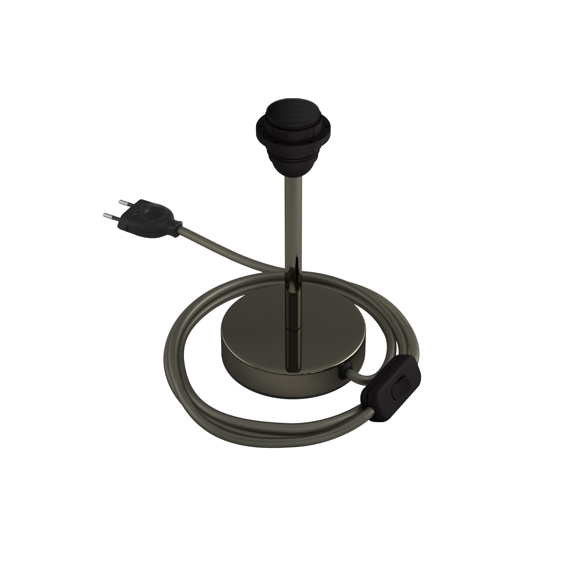 Alzaluce per paralume - Lampada da tavolo in metallo - Nero perla 15 cm