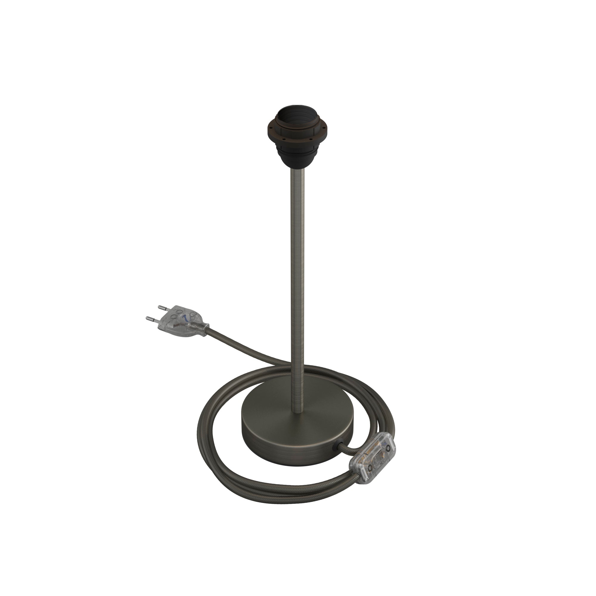 Alzaluce per paralume - Lampada da tavolo in metallo - Titanio satinato