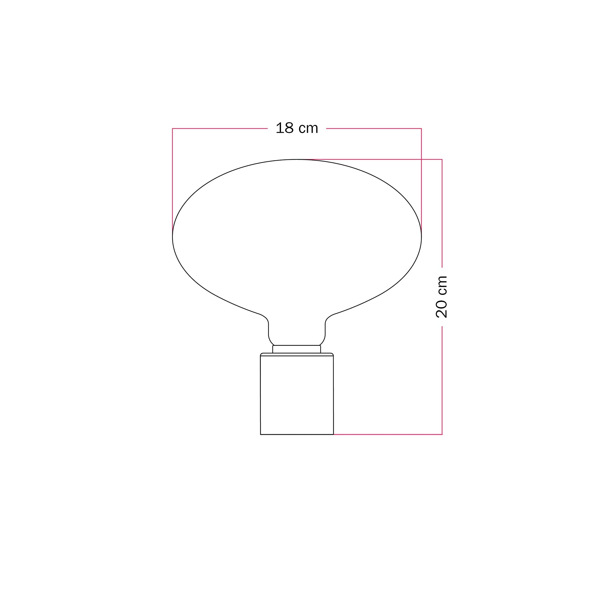 Applique in metallo con lampadina LED Ellipse effetto porcellana - Bronzo satinato