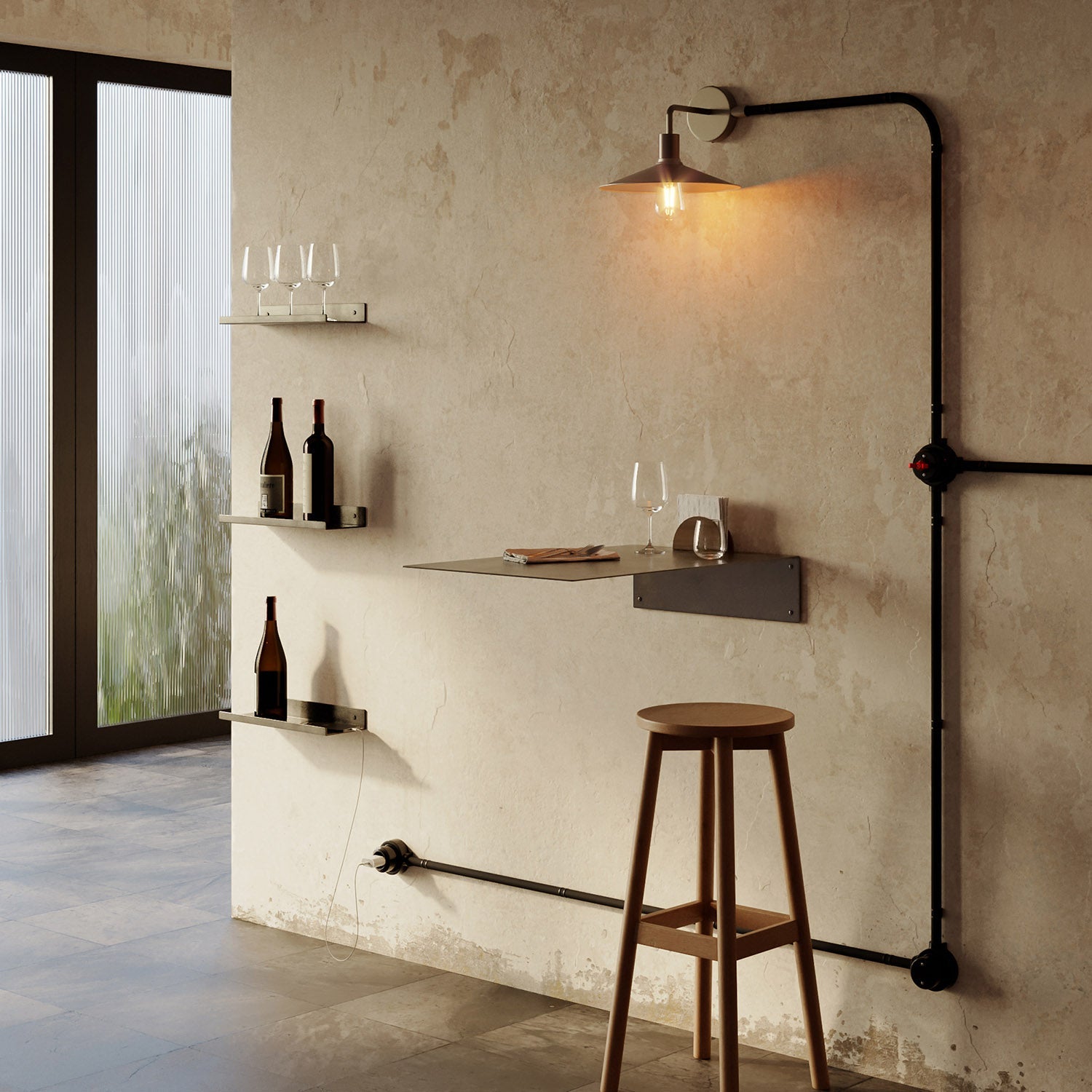 Base in porcellana nera per presa elettrica e interruttore/deviatore compatibile con Creative-Tubes - da 1 a 4 uscite 2