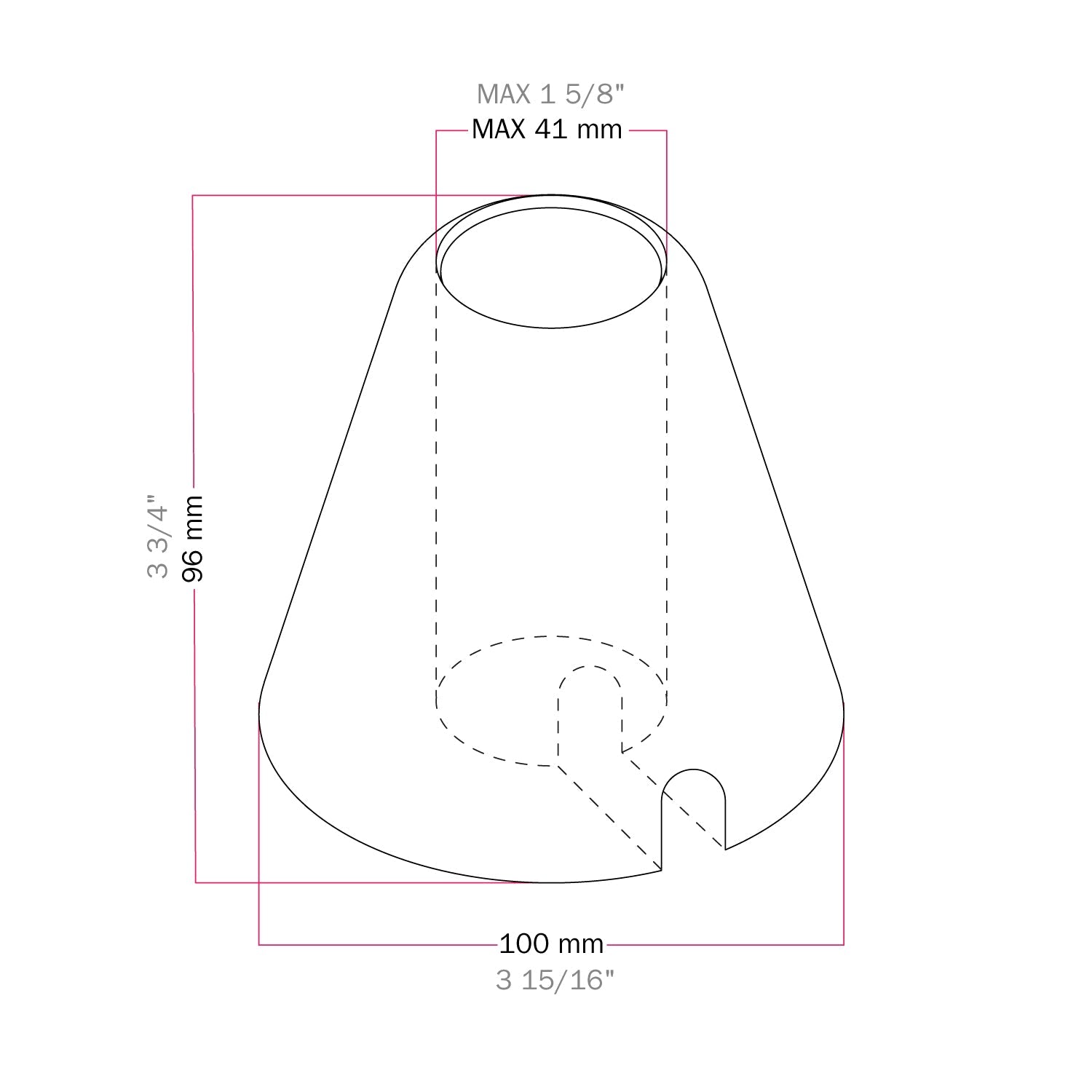 Base lampada in legno - Cono - Creative Cables