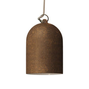 Campana Mini, paralume XS in ceramica per sospensione - Made in Italy - Effetto corten - Creative Cables