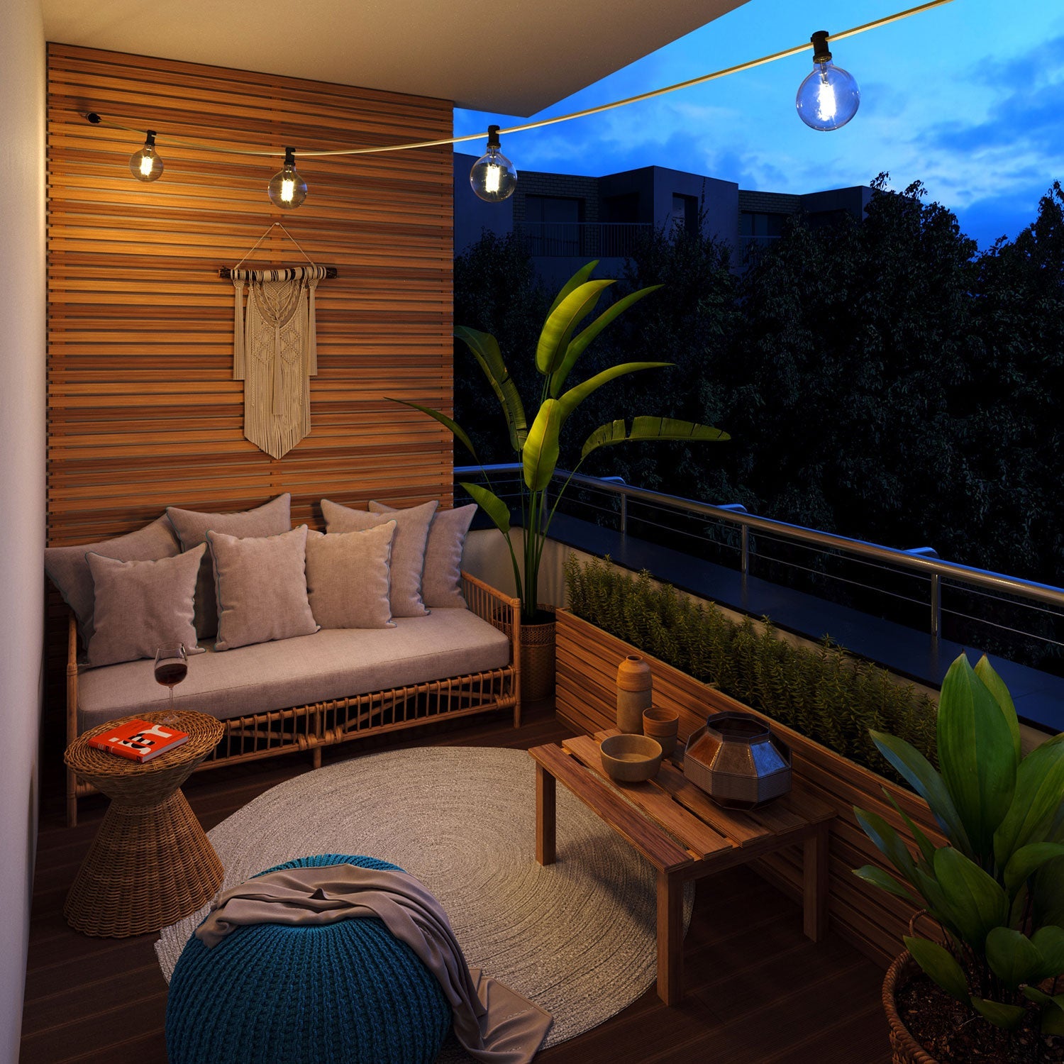 Catenaria Sistema Lumet da 7,5 m con cavo tessile CN06, 5 portalampada, gancio e spina neri