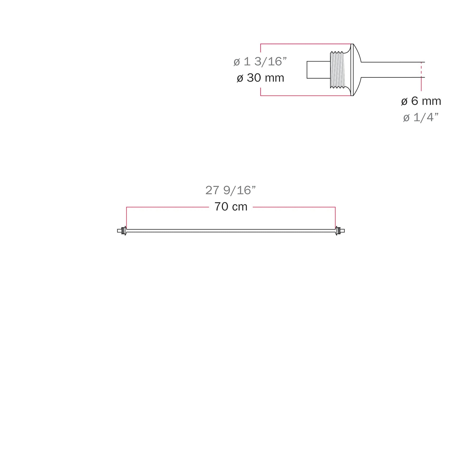 Cavo di connessione tra paralumi 70/140 cm (27 9/16" / 55 1/8") - Marina - Verde oliva 70 cm (27 9 16")