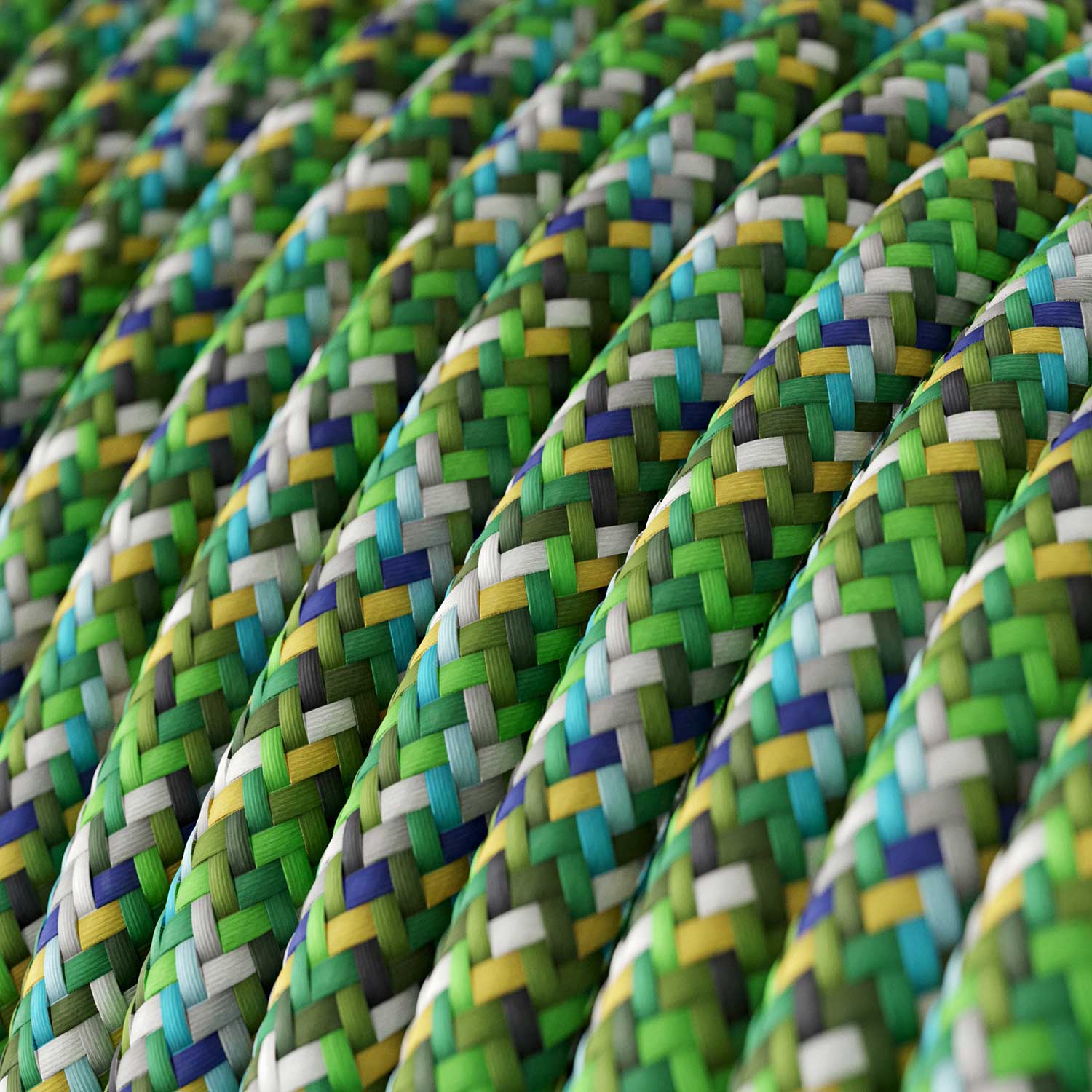 Cavo per illuminazione in tessuto Pixel Palette Verde - L'Originale Creative Cables, per decorazioni luminose uniche - RX05