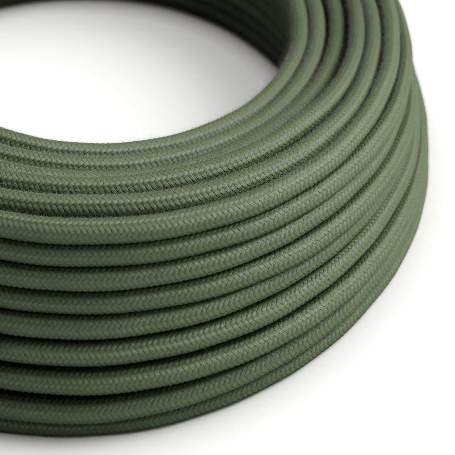 Cavo tessile Verde Salvia in cotone - L'Originale Creative-Cables - RC63 rotondo 2x0,75mm / 3x0,75mm
