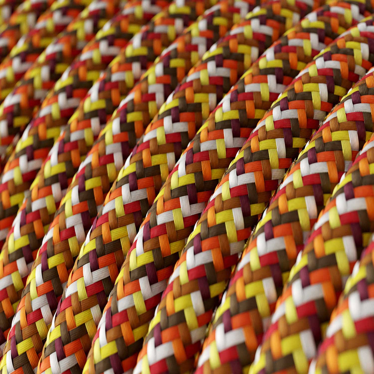 Filo elettrico in tessuto Pixel Palette Arancione - L'Originale Creative Cables, per dar nuova vita alle tue lampade - RX01