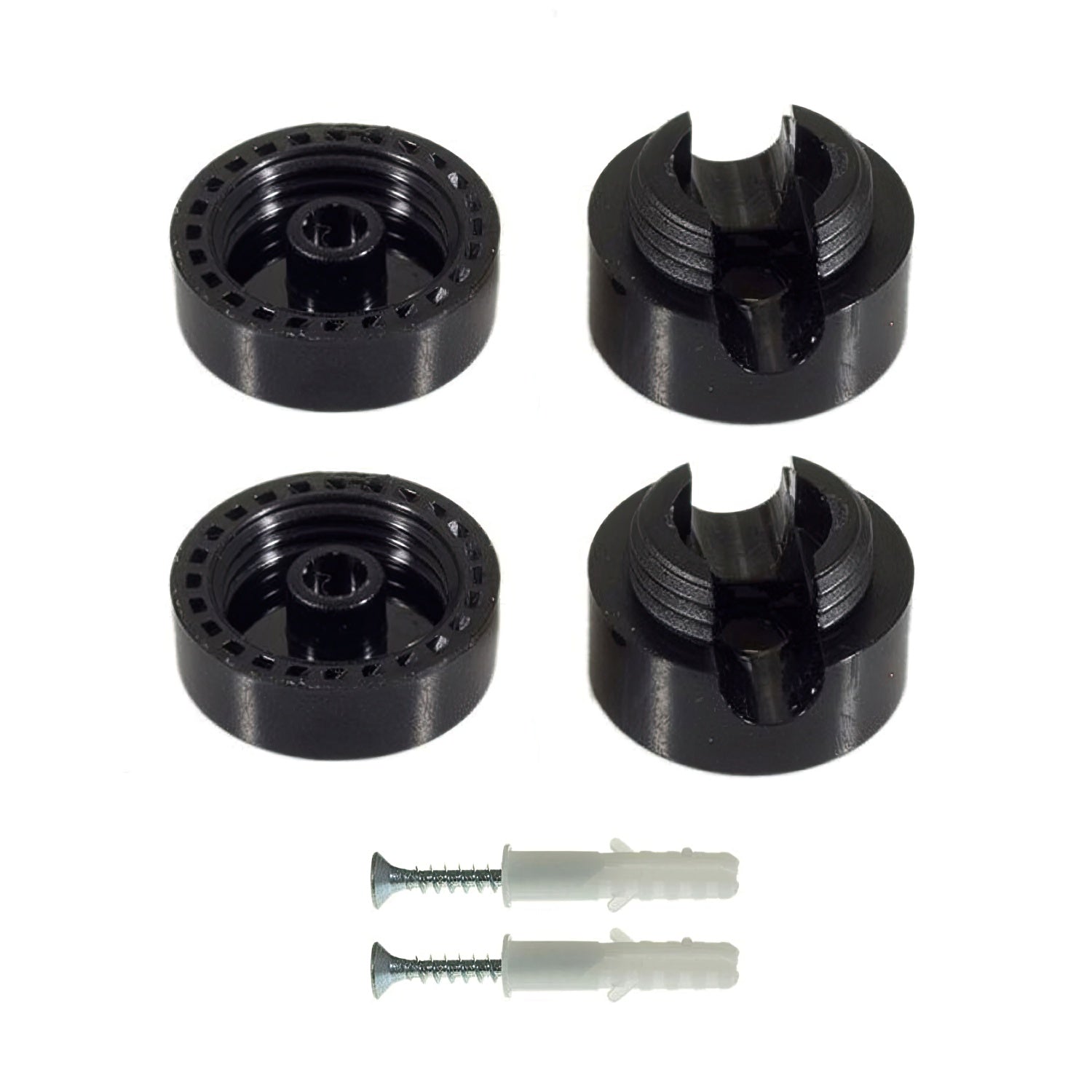 Fissaggio a parete passacavo universale per cavo tessile per illuminazione 2x0,75 e 3x0,75 - Nero - Creative Cables