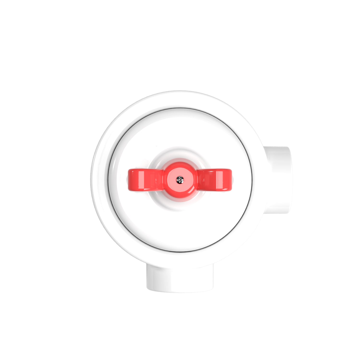 Kit interruttore/deviatore con dado a farfalla e base per Creative-Tubes in porcellana bianca Rosso 2