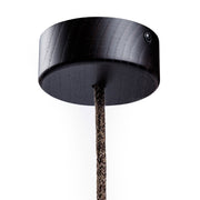 Kit Mini rosone cilindrico in legno a 1 foro centrale - Effetto Wengé