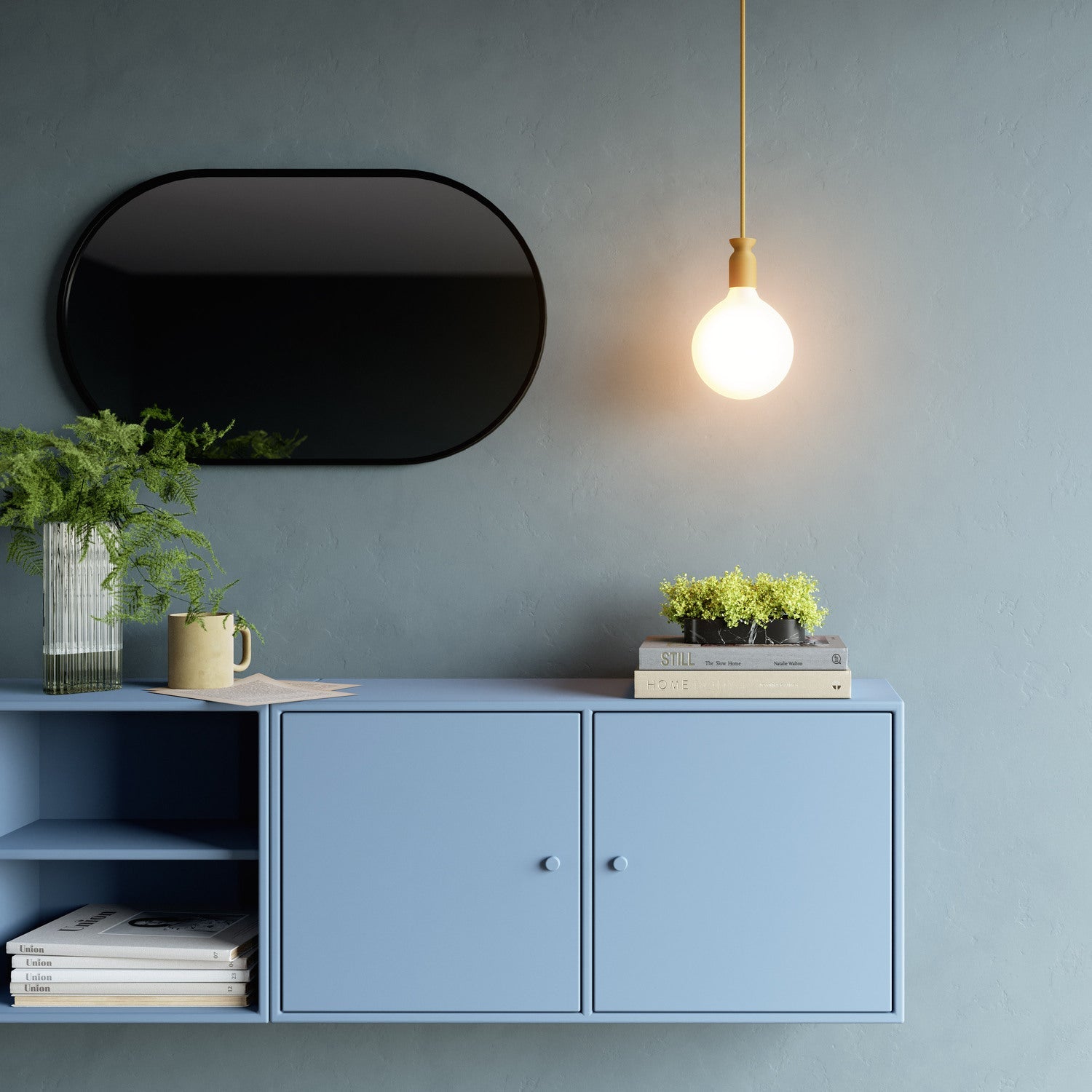 Kit portalampada E27 in plastica riciclata con stampante 3D - Ocra