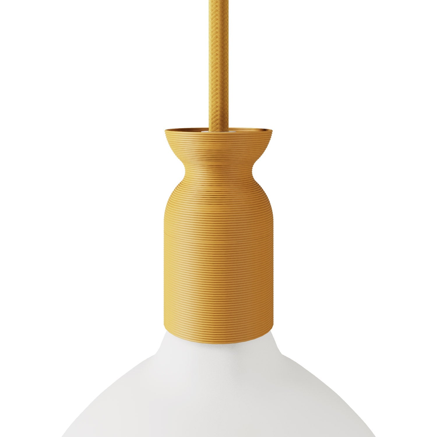 Kit portalampada E27 in plastica riciclata con stampante 3D - Ocra - Creative Cables