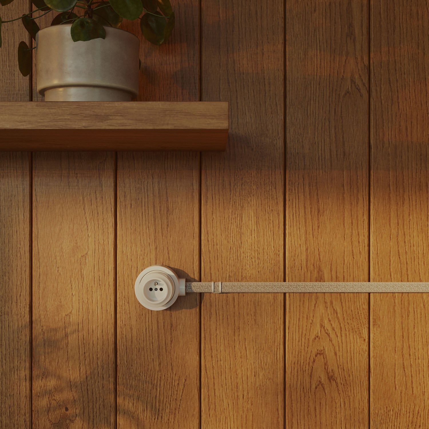 Kit presa a muro di tipo francese e base per Creative-Tubes in porcellana - Bianco 1