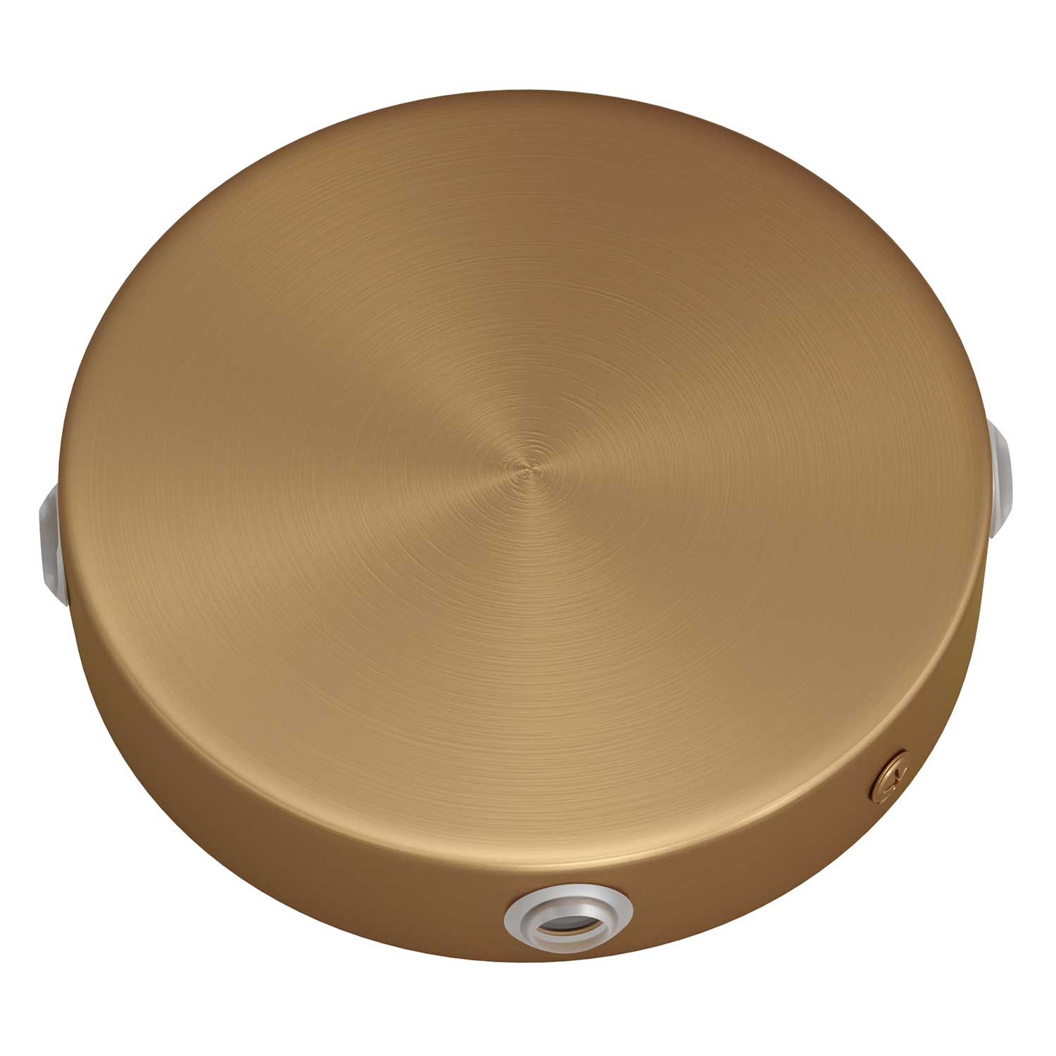 Kit rosone cilindrico in metallo a 4 fori laterali (scatola di derivazione) - Bronzo satinato - Creative Cables