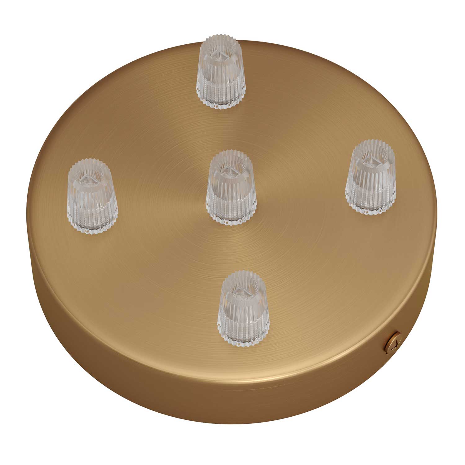 Kit rosone cilindrico in metallo a 5 fori - Bronzo satinato - Creative Cables