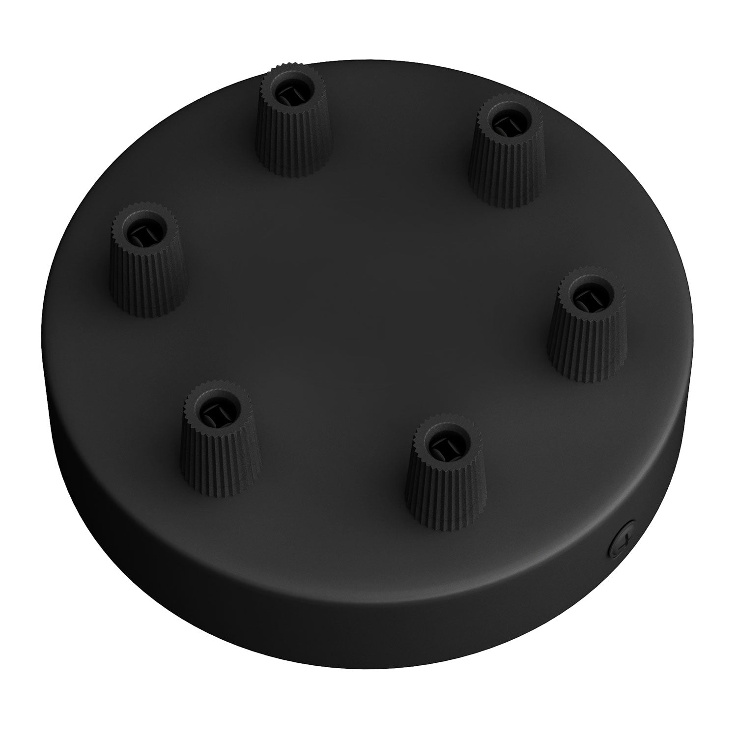 Kit rosone cilindrico in metallo a 6 fori - Nero - Creative Cables