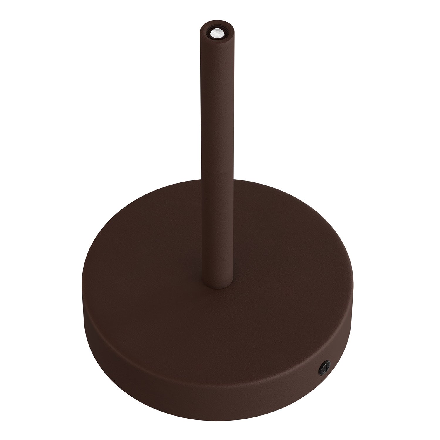 Kit rosone cilindrico in metallo con serracavo da 15 cm - Ruggine scura verniciata - Creative Cables