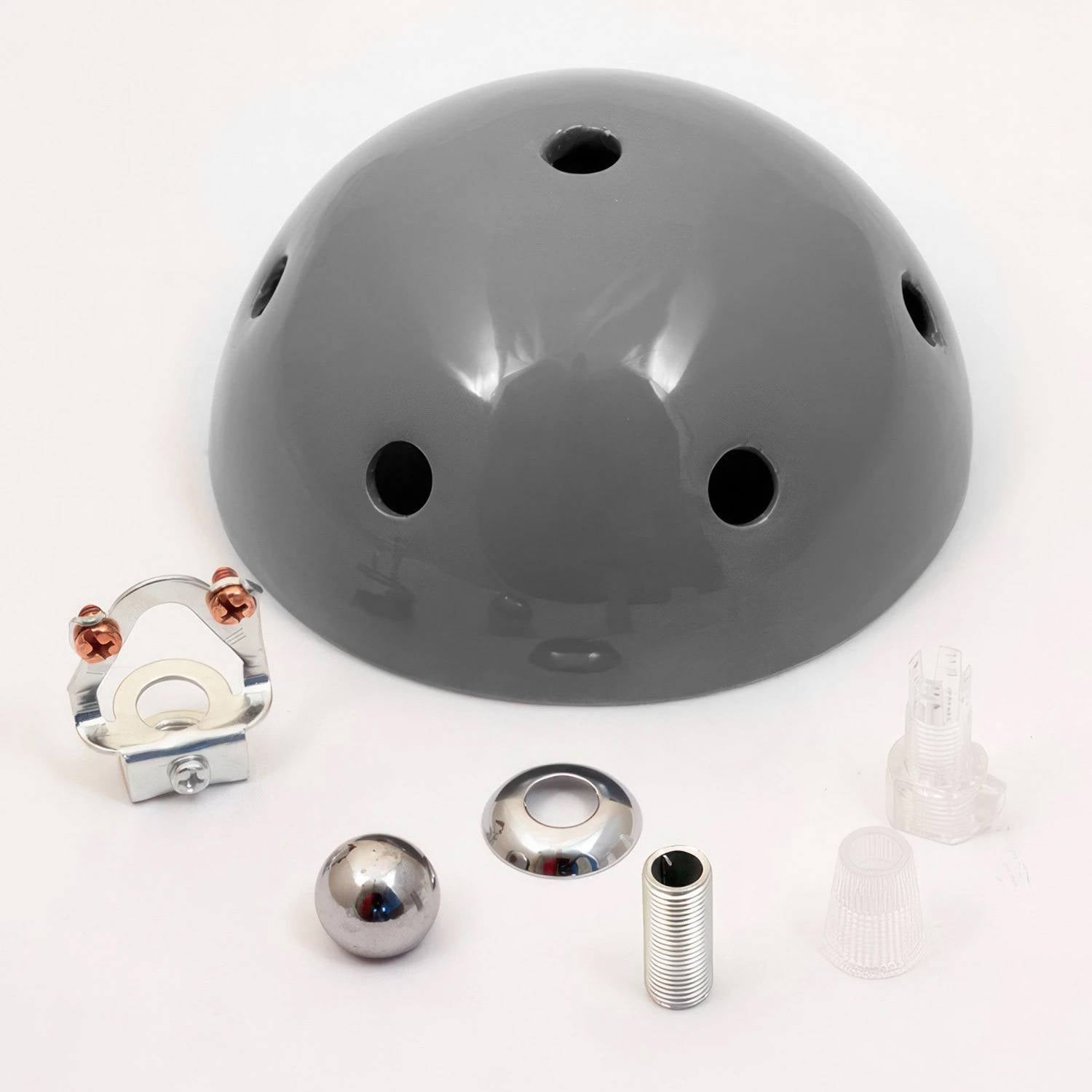 Kit rosone in ceramica a 6 fori - Grigio - Creative Cables