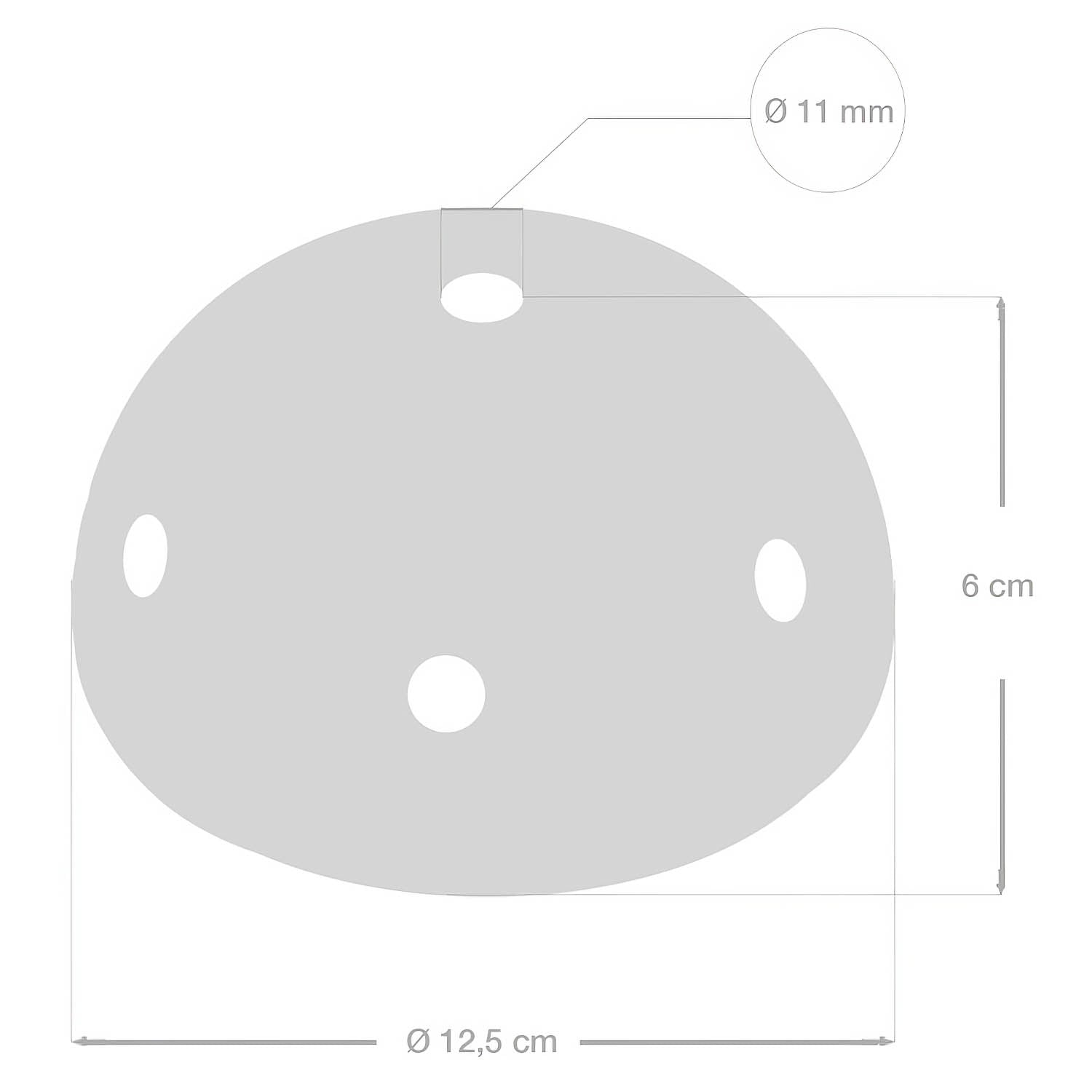 Kit rosone in ceramica a 6 fori - Mandarino