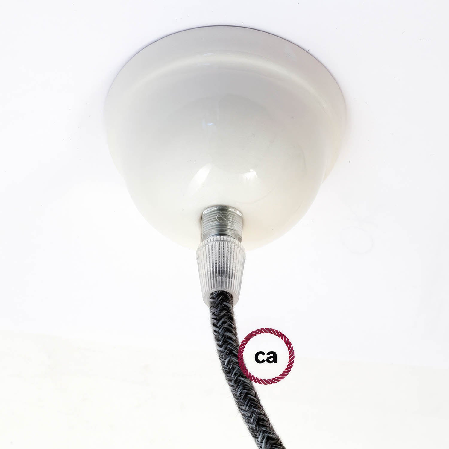 Kit rosone in ceramica Mini - Bianco - Creative Cables