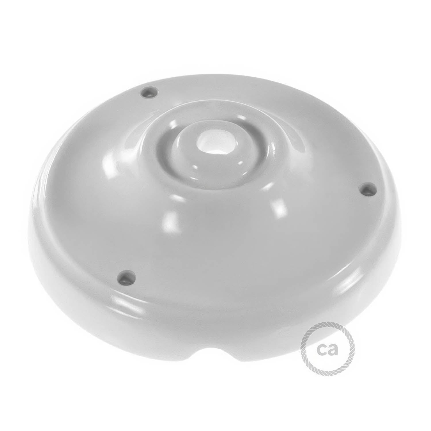 Kit rosone in porcellana - Bianco - Creative Cables