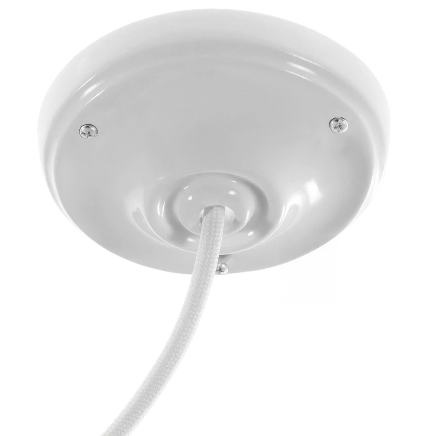 Kit rosone in porcellana - Bianco - Creative Cables