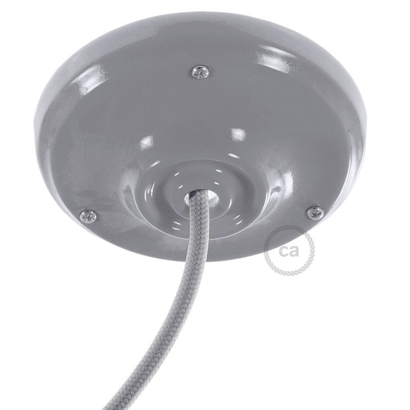 Kit rosone in porcellana - Grigio - Creative Cables