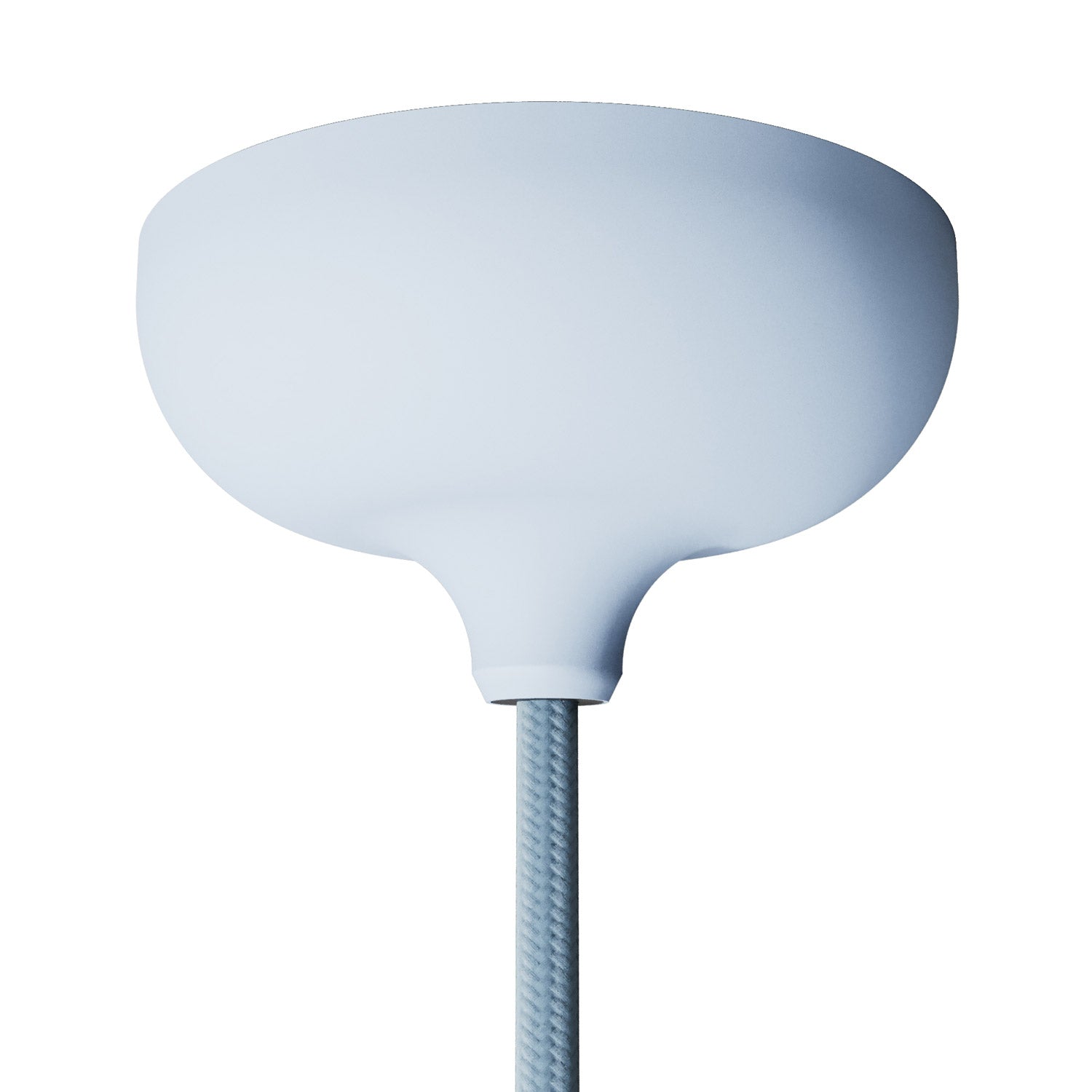 Kit rosone in silicone con foro centrale e predisposizione per foro laterale - Blu carta da zucchero - Creative Cables