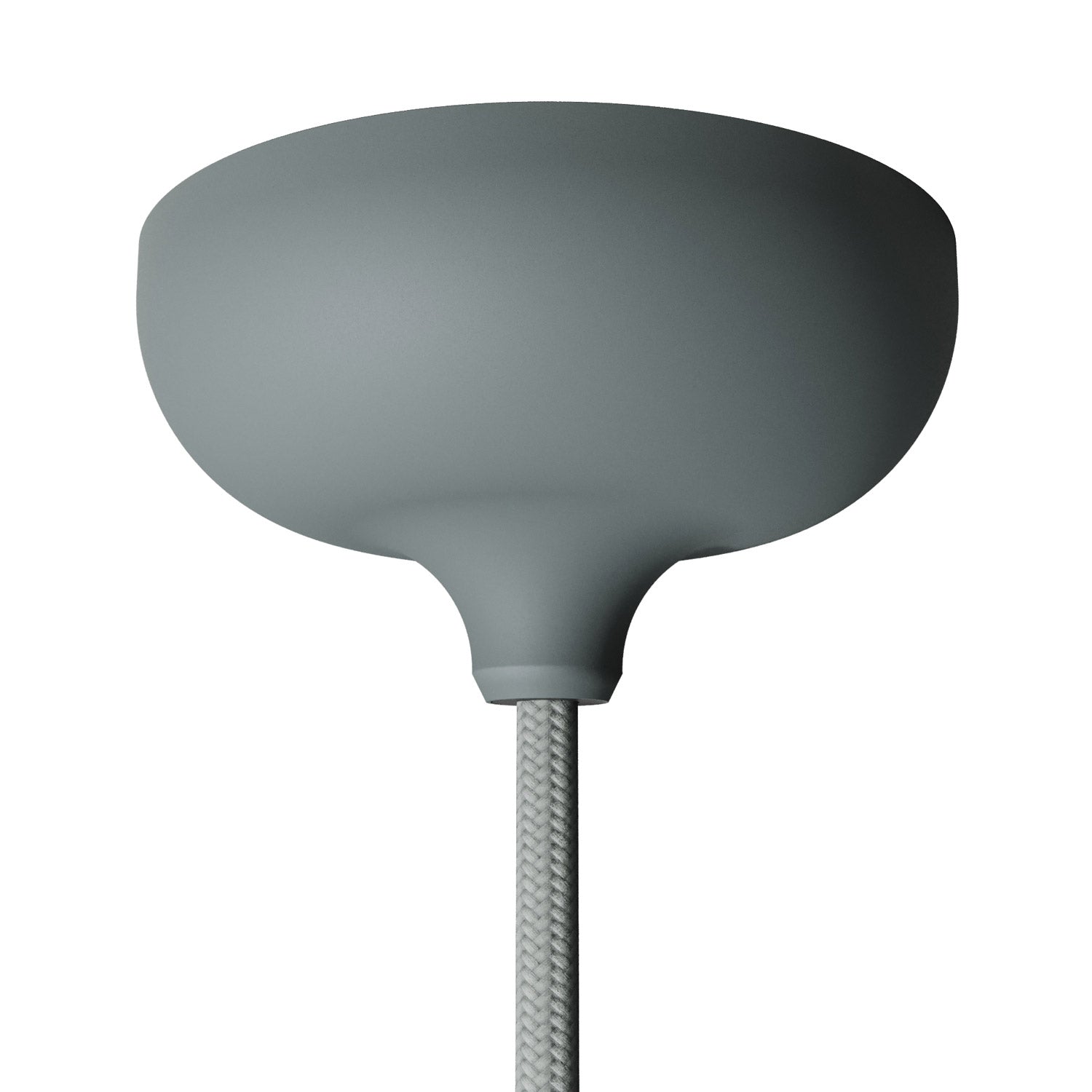 Kit rosone in silicone con foro centrale e predisposizione per foro laterale - Grigio - Creative Cables