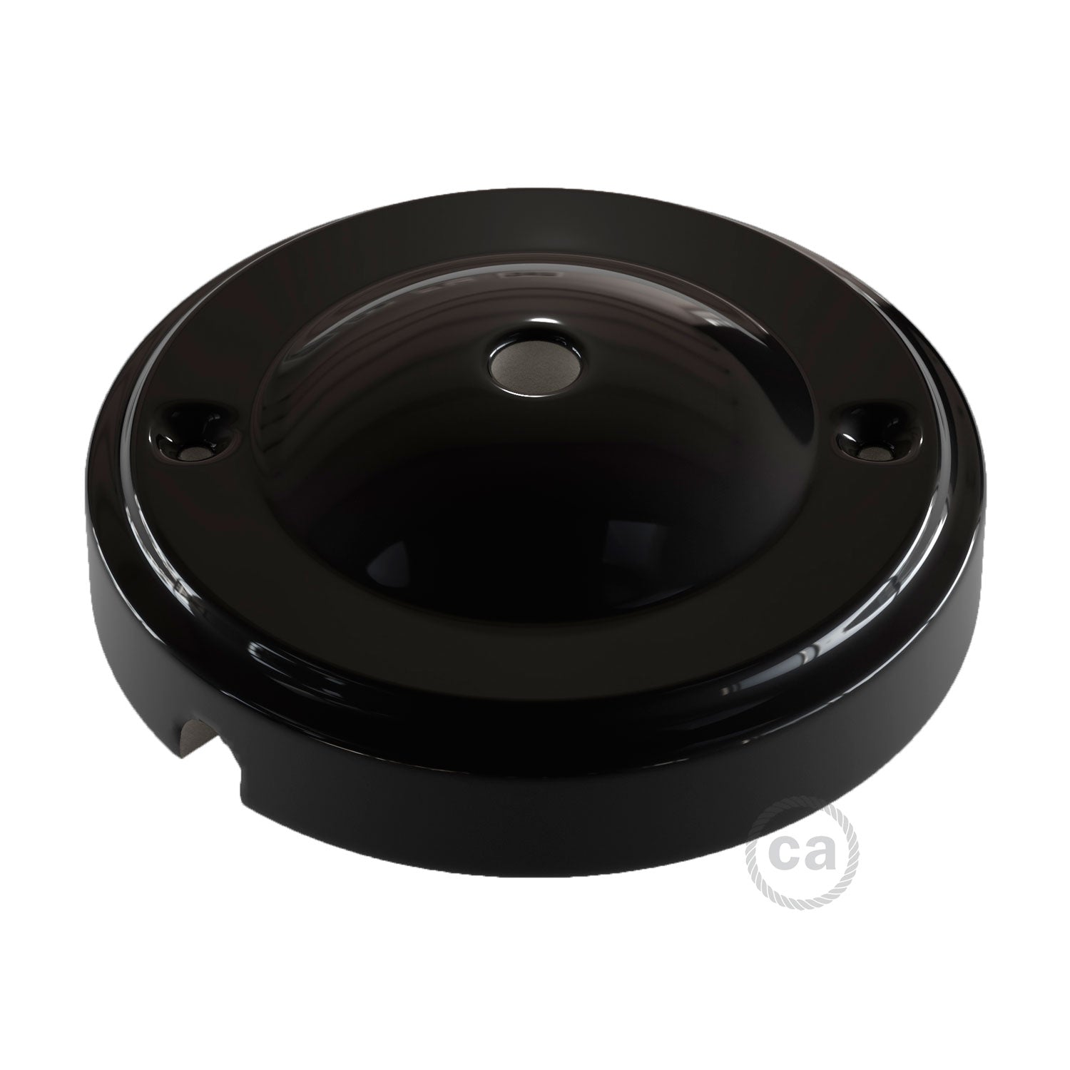 Kit rosone Minimal in porcellana - Nero - Creative Cables