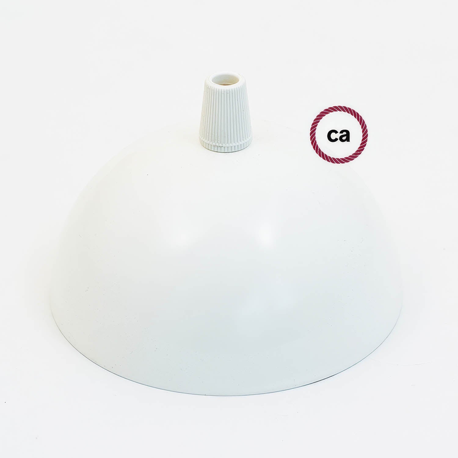 Kit rosone semisferico in metallo verniciato - Bianco lucido - Creative Cables