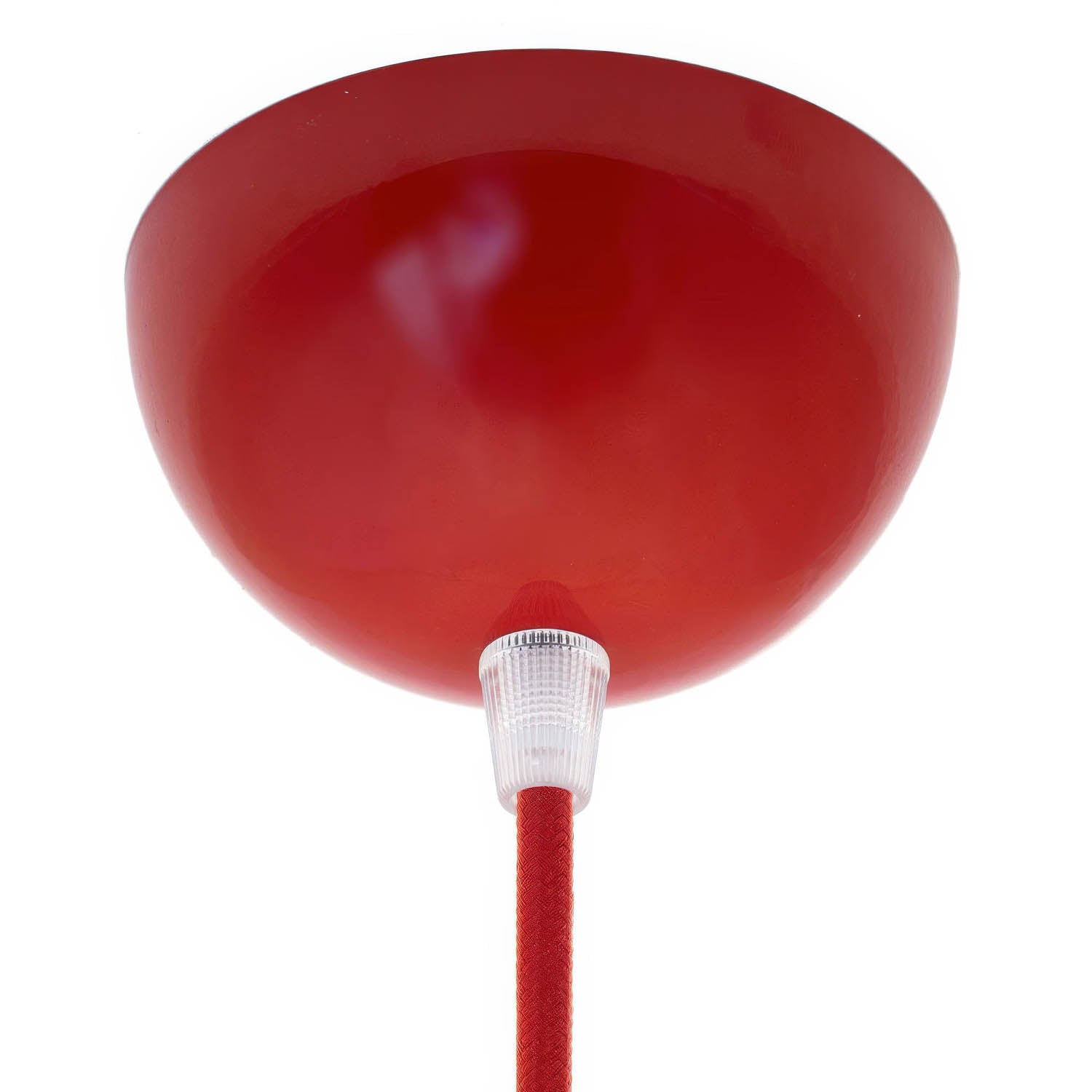 Kit rosone semisferico in metallo verniciato - Rosso - Creative Cables