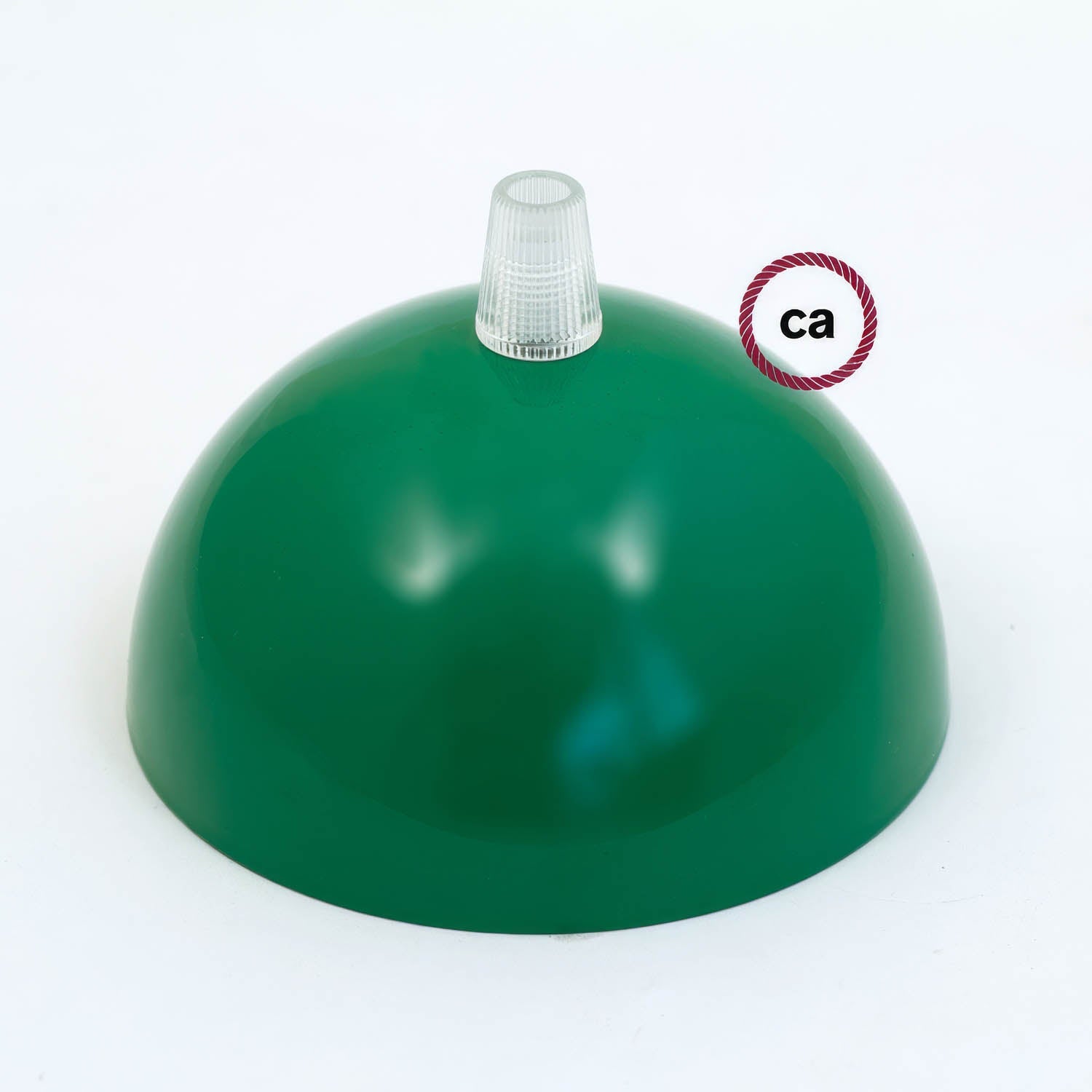 Kit rosone semisferico in metallo verniciato - Verde - Creative Cables