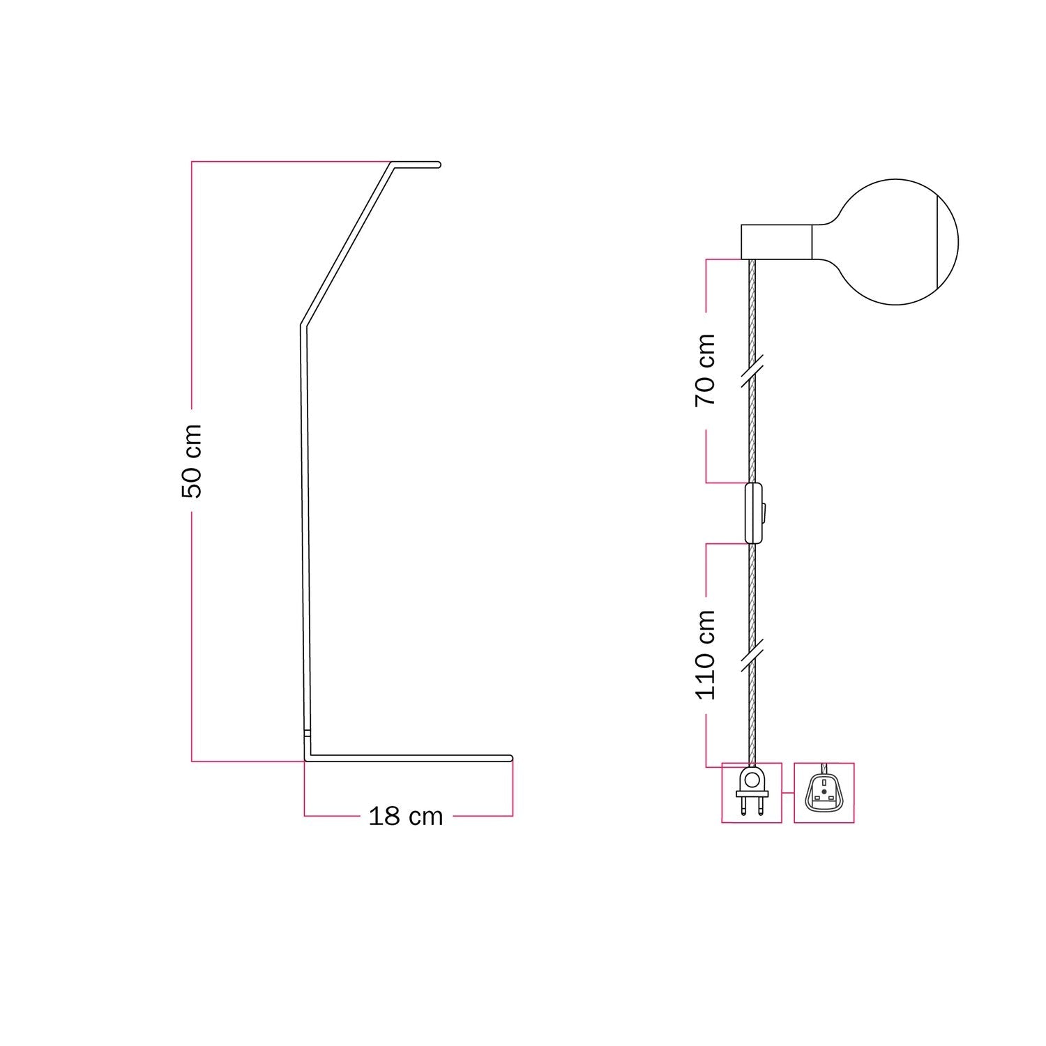 Koso Lucia - Lampada da tavolo - Nero