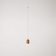 Lampada a sospensione con finiture in metallo satinato per binari - Rame satinato