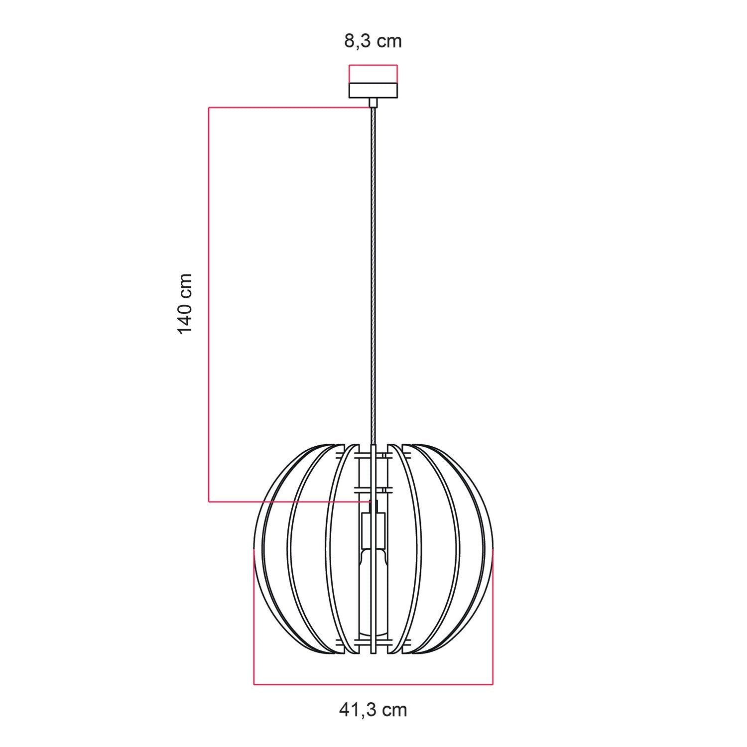 Lampada a sospensione con paralume ellittico LAMPSHHADE in materiale fonoassorbente - Tortora melange