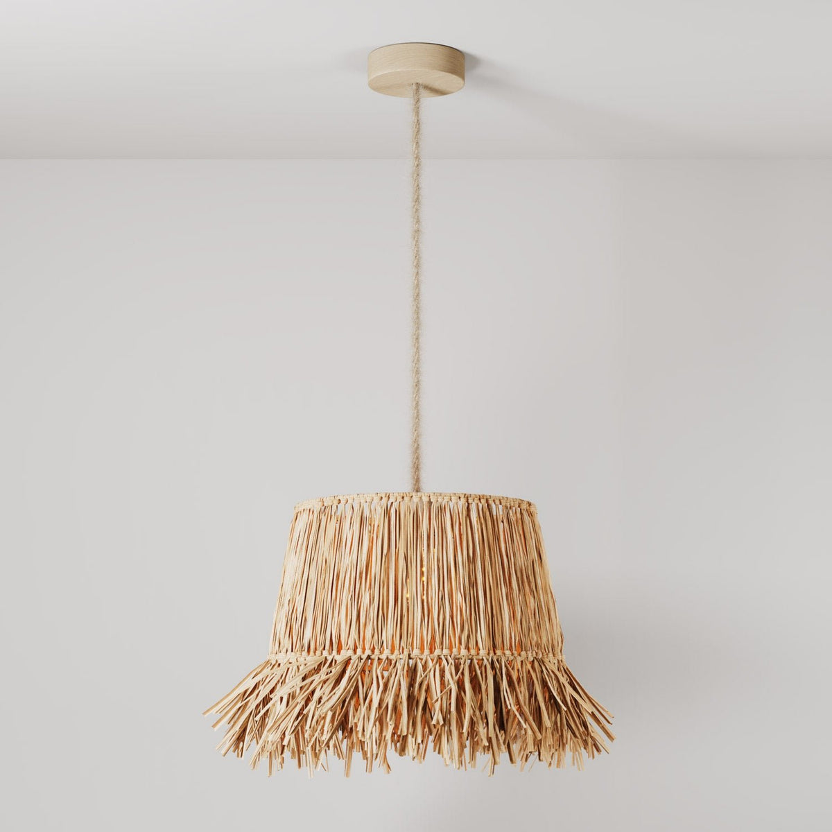 Hanglamp met Lampenkap van raffia Honolulu – Creative Cables